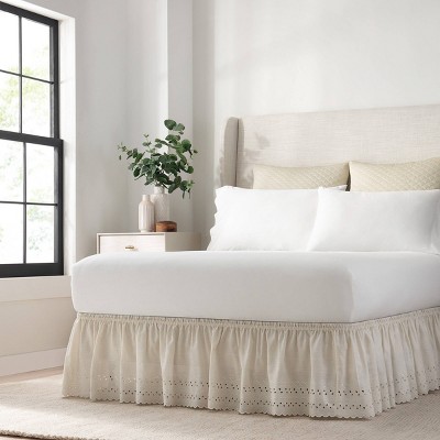 Wrap Around Eyelet Ruffled Bed Skirt - EasyFit™