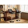 SKRAN Set of 2 Diamond Tufted Swivel Seat Stool, Contemporary Adjustable Height Hydraulic Bar Stools, Faux Leather for Kitchen, Home Bar - 4 of 4