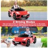 Costway 12V Electric Kids Ride On Car with Remote Control Wireless Connection Lights Orange/Pink/Red/White - 4 of 4