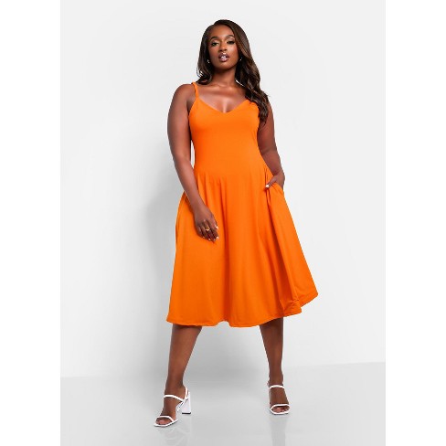 Strappy midi outlet skater dress