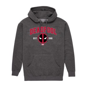 Men's - Marvel - Deadpool Collegiate Graphic Fleece Pullover Hoodie - 1 of 4