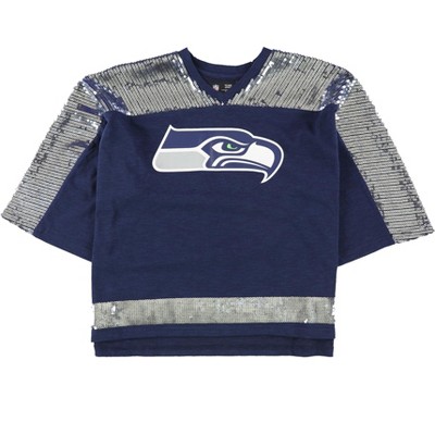 G-III Sports Womens Seattle Seahawks Embellished T-Shirt