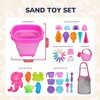 41 Pcs Beach Toys Collapsible Sand Toys with Silicone Bucket Shovels & Sand Castle Building Kit Molds, Sandbox Toy Travel - 2 of 4