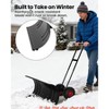 29/36-Inch Wide Snow Shovel w/ Wheels, Heavy Duty Metal Snow Pusher Shovel w/5-Position Angled Blade & Adjustable Handle - 4 of 4