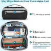 Fmeida Large Capacity Pencil Case - Black Pencil Pouch for Teens College Middle and High School, Extra Big Pencil Bag with 8 Compartments - 2 of 4