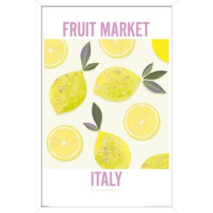 Trends International Reinders: Fruit Market - Lemons from Italy Framed Wall Poster Prints - 1 of 4