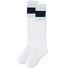 Memoi Women's Ribbed Retro Athletic Stripe Knee High Socks - 3 of 4