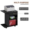 Aghana Digitals Mobile Printer Cart with Lockable Wheels, Adjustable Shelf, Drawer & CPU Holder - - 3 of 4
