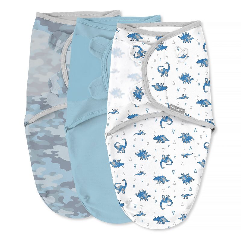 SwaddleMe by Ingenuity Original Swaddle Wrap - Dino Mite - S/M - 0-3 Months - 3pk, 1 of 12
