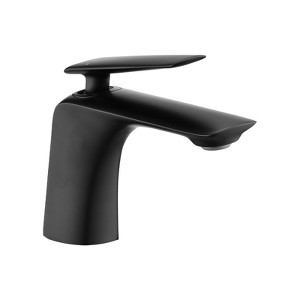 ChicFurnit Bathroom Sink Faucet Single Hole Faucet with Pop Up Drain and Water Supply Hose for Modern Bathrooms, Black, 11.5"*8.9"*3" - 1 of 4