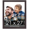 PosterPalooza | Textured Brown Picture Frame - UV Acrylic, Foam Board Backing, Hanging Hardware - 2 of 4