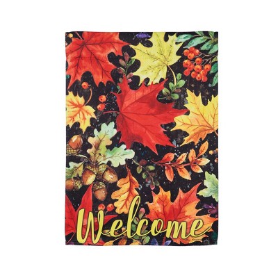 Evergreen Garden Flag Garden Suede, Colorful Fall Leaves Double Sided ...