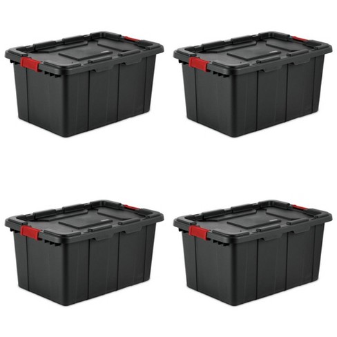 Homz Durabilt Heavy Duty 27 Gallon Plastic Organizer Storage Bin Tote (2  Pack) & Reviews