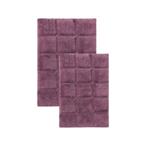 Non-Slip Machine Washable Solid Cotton 2 Piece Bathroom Rug Set by Blue Nile Mills - 1 of 4