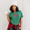 Jolly Varsity Arched Distressed - Women's Short Sleeve Graphic T-Shirt - 3 of 4