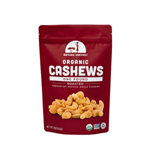 Mavuno Harvest Organic Dry Roasted Cashews, a Delicious Vegan Healthy Snack Packed with Vitamins and Bursting with Flavor - 1 of 4