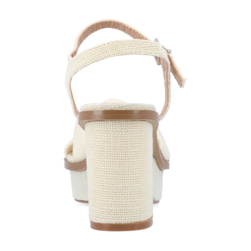 Journee Collection Womens Garner Knit Inset Platform Block Heel Sandals, 4 of 11