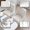 DYHOME Modern Dining Chairs Set of 4, Mid Century Dining Chairs with 5.12” Cushions, Velvet Upholstered Dining Chairs with Back Pull Rod - 4 of 4