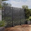 Lirago Metal Outdoor Privacy Screen Freestanding Patio Decorative Screens - 72"x47", Black - 4 of 4