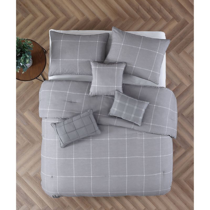Rhys Plaid Enzyme Washed Comforter Set - Geneva Home Fashion, 2 of 5
