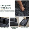 Sapphtopaz 2-in-1 Extra Large Bean Bag Chair with 2 Seat,Lazy Sofa Loveseat for Adults,5 Adjustable Position Lounger for Living Room,Bedroom,Charcoal - 2 of 4