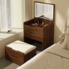Vanity Desk Modern with Flip Mirror and 3 Drawers for Small Bedroom 18.9in-3irtyhousy - 2 of 4