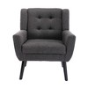 CAVINAS Modern Accent Chair, Upholstered Arm Chair, Living Room Chair Bedroom Chair Home Chair with Black Legs, Single Chair Sofa Chair - 4 of 4