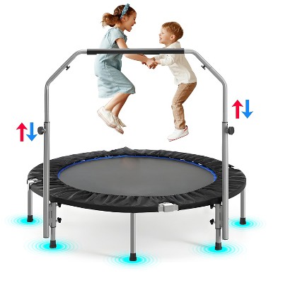 Musment 40"/48" Foldable Mini Trampoline for Adults,Trampoline for Adults with Adjustable Bar