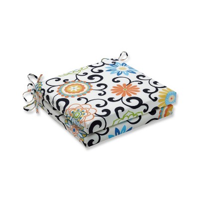 Pom Pom Play 2pc Indoor/Outdoor Squared Corners Seat Cushion - Pillow Perfect