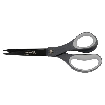 Fiskars Softgrip Contoured Performance Scissors All Purpose - Stainless  Steel - 8 - Fabric Scissors for Office, Arts, and Crafts- Grey