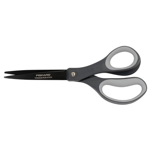 Fiskars 8 Performance Softgrip Non-stick Titanium Fashion Scissors  Black/gray : Target