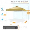 EAGLE PEAK Pop Up Canopy Tent with Wheeled Carry Bag, 12x12 ft, 144sqft of Shade - 3 of 4