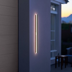 LEEKI Modern LED Outdoor Wall Light Bar, 40 Inch Rectangular Exterior ...