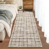 Plaid Rug Area Rug for Bedroom Living Room Modern Classroom Area Rug Neutral Soft Rugs for Nursery Stain Resistant Dining Room Rugs - 3 of 4