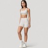 Anna-Kaci Active Women's Wide Strap Square Neck Sports Bra Top with Sculpted Seam Detail and Cropped Fit - 3 of 4