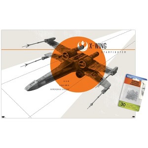 Trends International Star Wars: Mid-century Modern - X-Wing Unframed Wall Poster Prints - 1 of 4