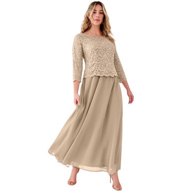 champagne gold maid of honor dresses Aksana Plus Size Champagne Wedding Guest Dress Gold / 32