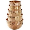 MegaChef Hammered Bubble Texture 5 Piece Stainless Steel Serving Bowl Set in Copper - 3 of 4