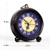Aoibox Vintage Analog Alarm Clock, Silent Non-Ticking Quartz Desk Clock with Roman Numerals,Table Clock for Bedroom, Living Room,Office,or Gift (Blue) - 3 of 4