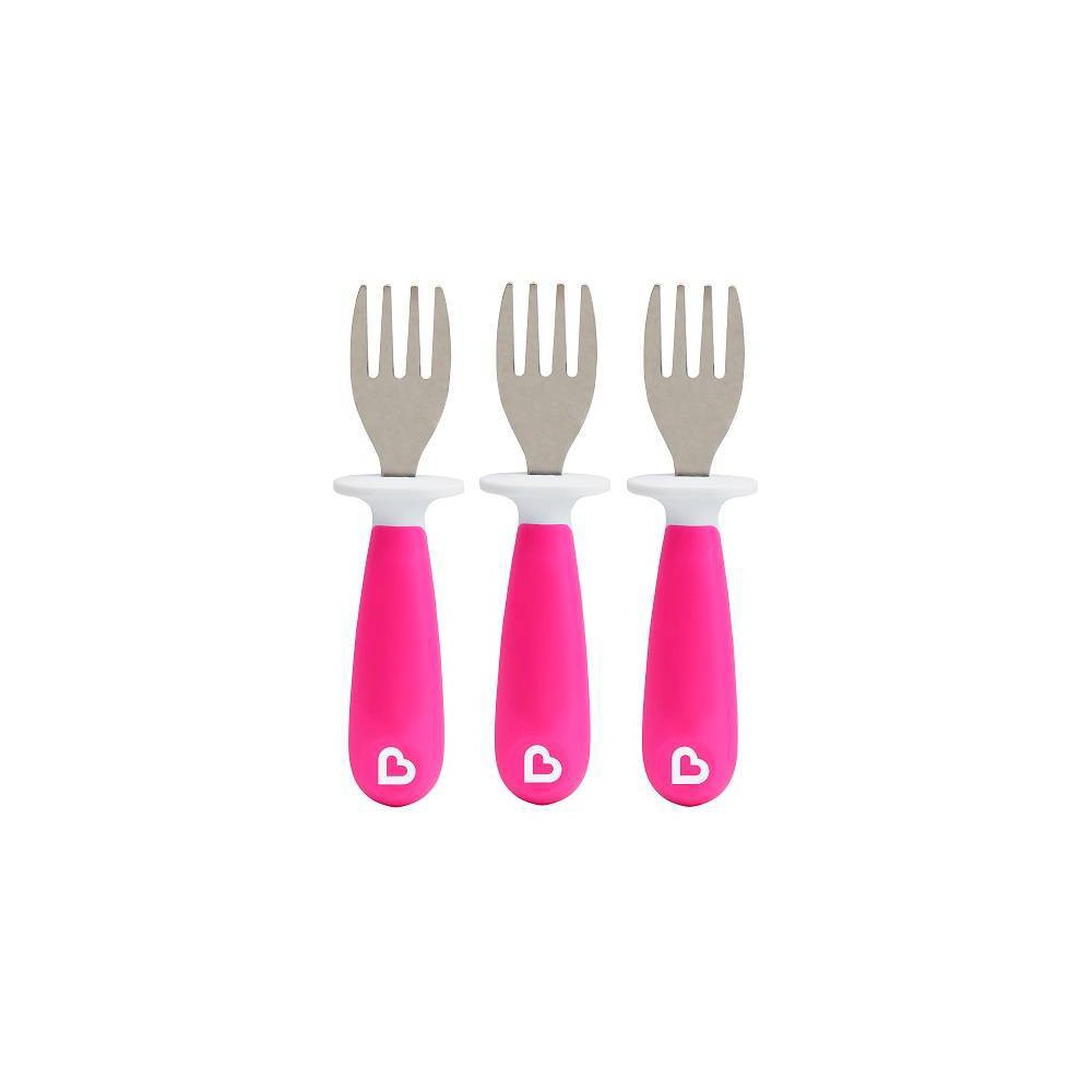 Photos - Cutlery Set Munchkin Raise Toddler Forks - Pink 3pk 