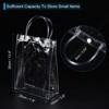 Unique Bargains Party Wedding Reusable Mini PVC Plastic Gift Wrap Tote Bag with Handles Clear 11.8" x 7.9" x 7.9" 10 Pack - 2 of 4