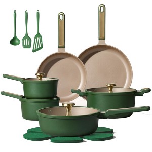 Aoibox Non Stick Cookware Set, 18-Piece Granite Kitchen Cookware Set with Lids, Induction Compatible Pots and Pans - 1 of 4