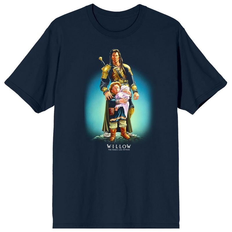 Willow (1988) Willow Character Image Men's Navy Blue Graphic Tee, 1 of 4