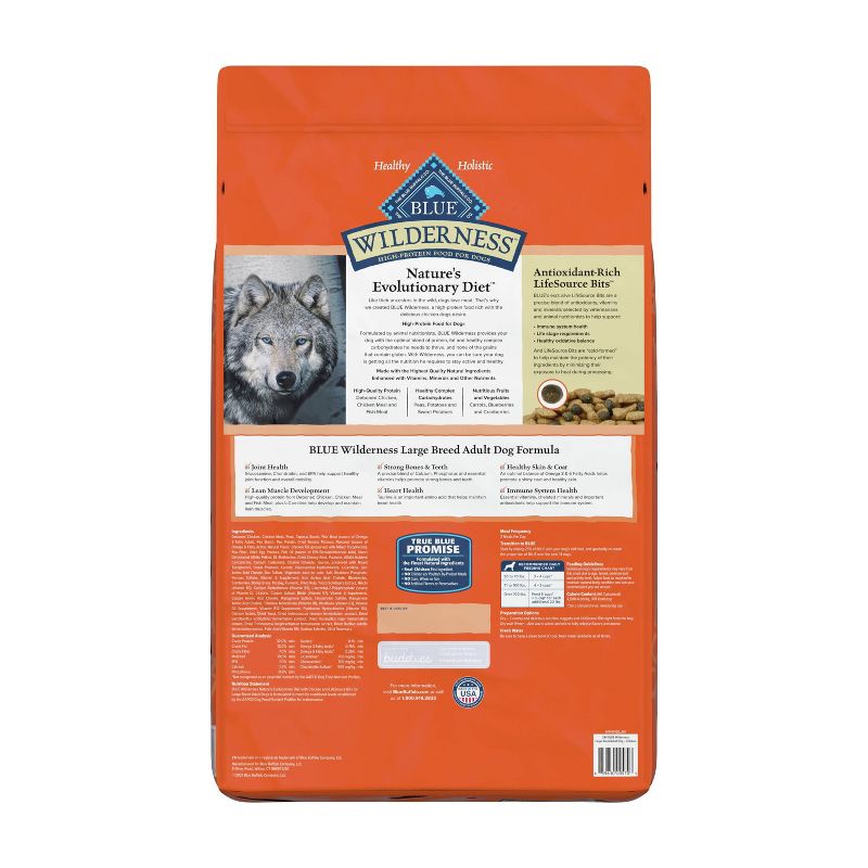 Blue Buffalo Wilderness High Protein Natural Adult Large Breed Dry Dog Food with Chicken, 3 of 11