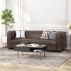 Christopher Knight Home Kaia 80" Contemporary Square Arm Faux Leather 3 Seater Sofa with Birch Wood Legs - 2 of 4