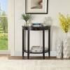 ChicFurnit Console Tables Accent Table Side Table End Table Half Moon Entry Console Table for Living Room, Black, 13"*26"*28" - 2 of 4