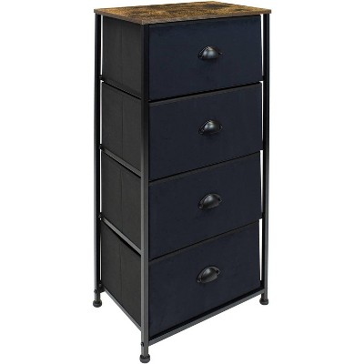 Juvale 4-tier Tall Closet Dresser With Drawers - Clothes Organizer And  Small Fabric Storage For Bedroom (navy Blue) : Target