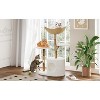 43" Natural Wood Cat Tree w/Real Branch Design, Multi-Level Tower, Large Basket & Scratching Posts, 1 or 2 Perch Options for Large Cats - 3 of 4