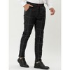 Lars Amadeus Men's Slim Fit Business Flat Front Plaid Dress Pants Checked Trousers - 2 of 4
