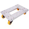 1 Piece Set Heavy Duty Furniture Moving Cart 18''x12'' Aluminum Frame with 3'' Pro Brake Casters - 4 of 4